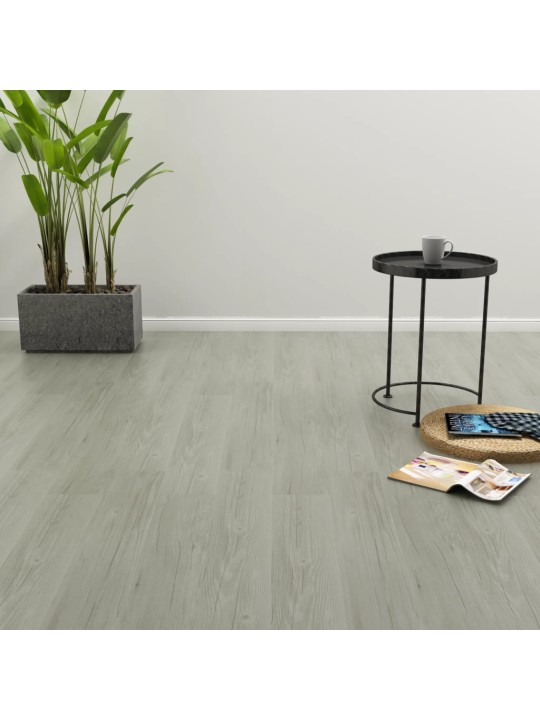 Samolepící podlahová prkna 4,46 m² 3 mm PVC šedá