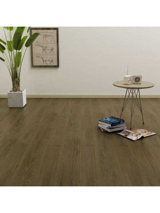 Samolepící podlahová prkna 4,46 m² 3 mm PVC hnědá