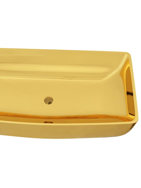 Umyvadlo zlaté 71 x 38 x 13,5 cm keramika