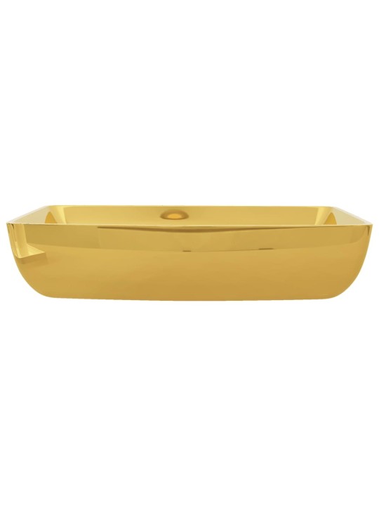 Umyvadlo zlaté 71 x 38 x 13,5 cm keramika