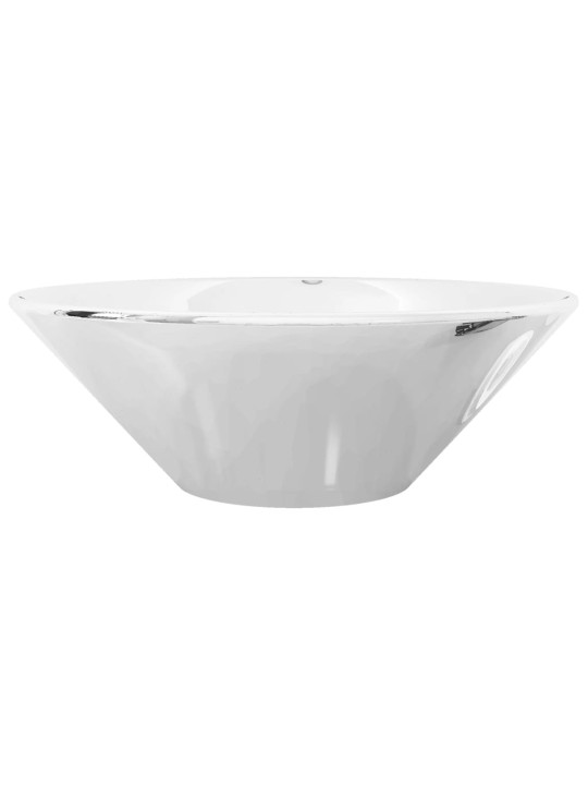 Umyvadlo 42 x 14 cm keramika stříbrné