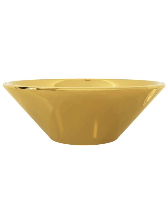 Umyvadlo zlaté 42 x 14 cm keramika
