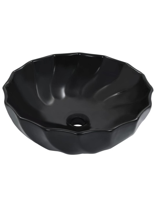 Umyvadlo černé 46 x 17 cm keramika