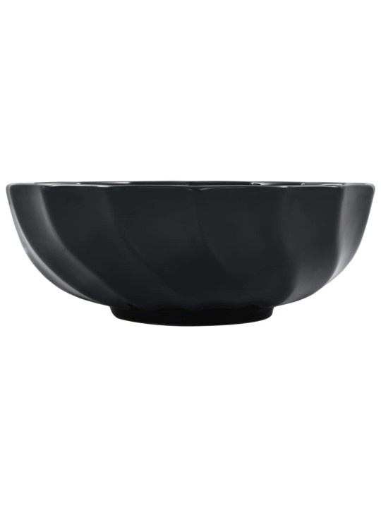Umyvadlo černé 46 x 17 cm keramika