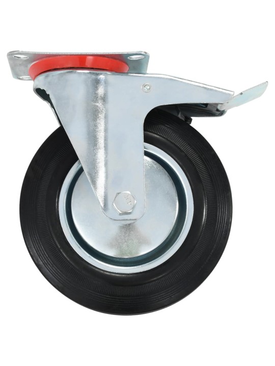 Otočná kolečka s dvojitou brzdou 4 ks 200 mm