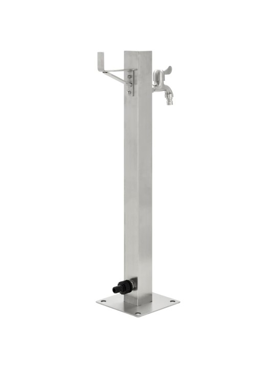 Zahradní sloupek na vodu nerezová ocel čtvercový 65 cm
