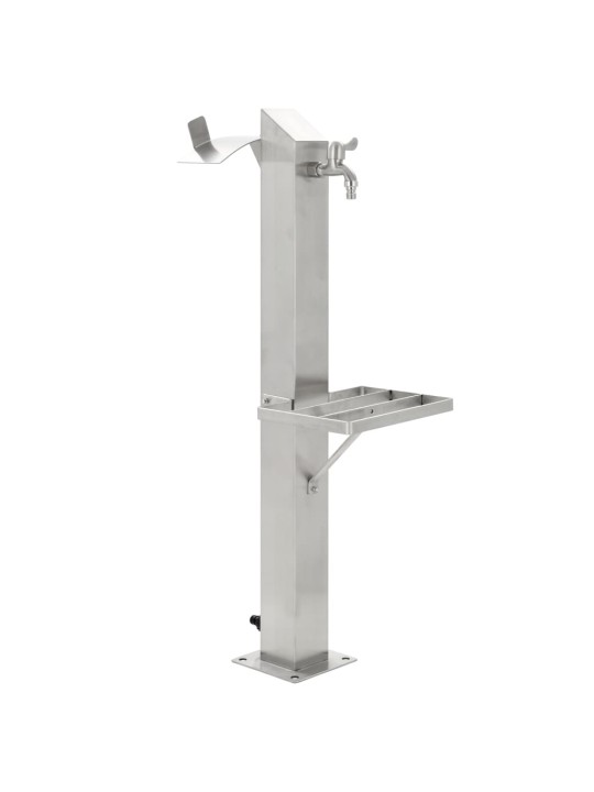 Zahradní sloupek na vodu nerezová ocel čtvercový 95 cm
