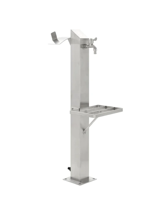 Zahradní sloupek na vodu nerezová ocel čtvercový 95 cm