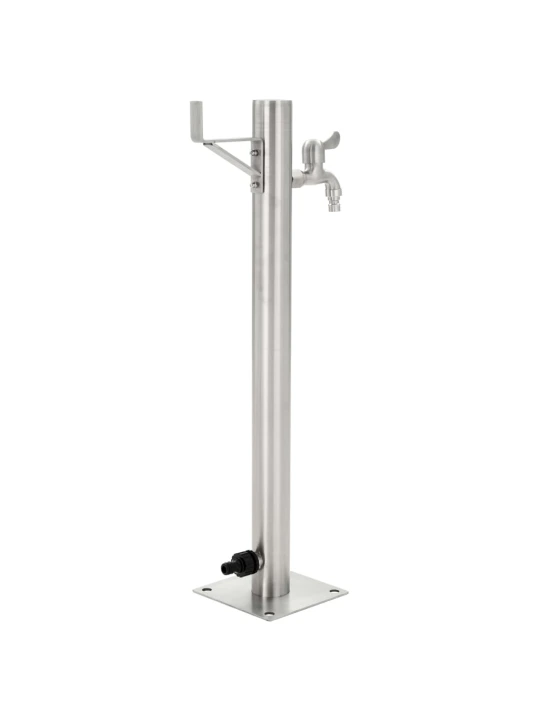 Zahradní sloupek na vodu nerezová ocel kulatý 65 cm
