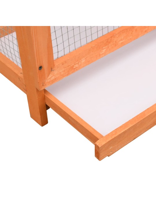 Ptačí klec masivní borové a jedlové dřevo 125,5 x 59,5 x 164 cm