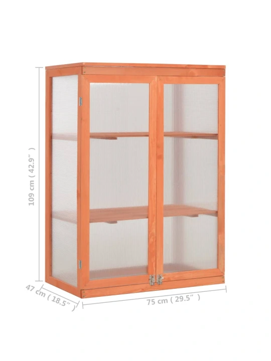 Skleník dřevěný 75 x 47 x 109 cm