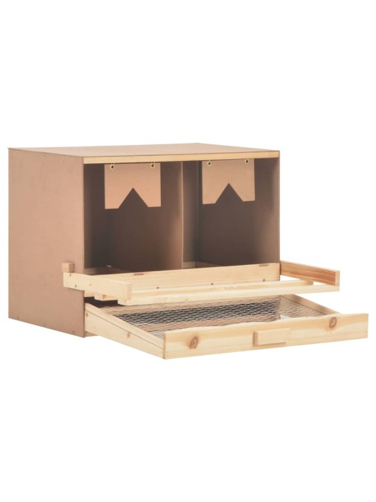 Snáškové hnízdo 2 boxy 63 x 40 x 45 cm masivní borovice