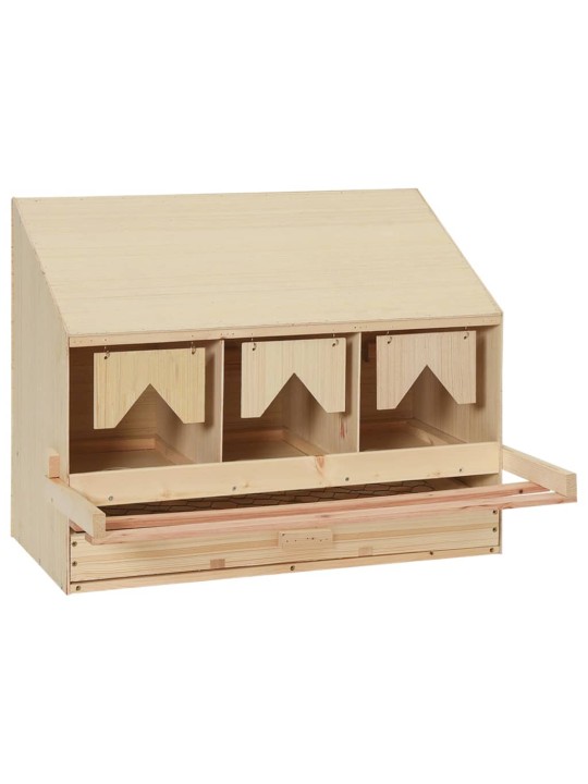 Snáškové hnízdo 3 boxy 72 x 33 x 54 cm masivní borové dřevo
