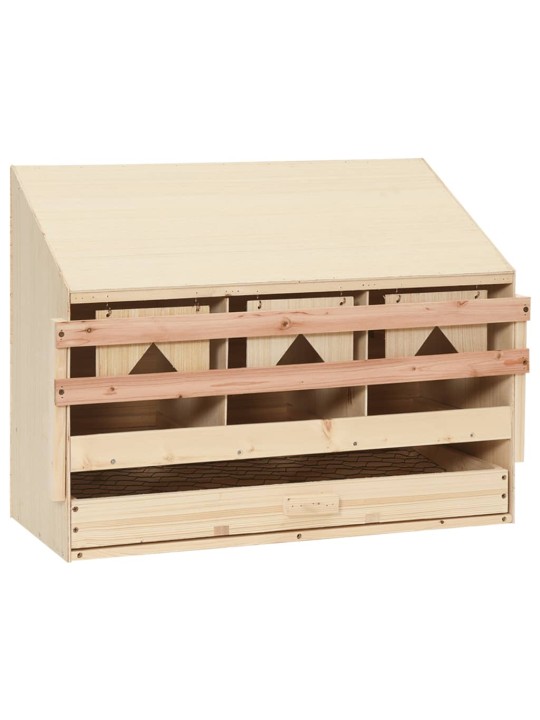 Snáškové hnízdo 3 boxy 72 x 33 x 54 cm masivní borové dřevo