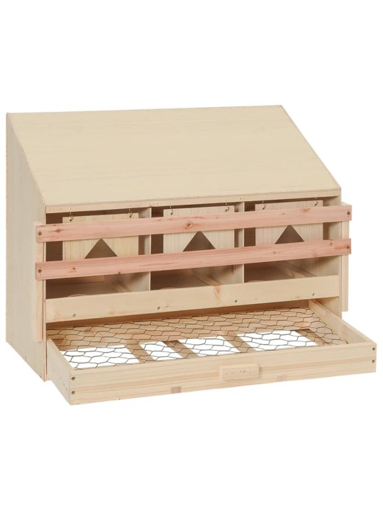 Snáškové hnízdo 3 boxy 72 x 33 x 54 cm masivní borové dřevo
