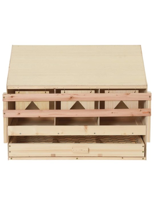 Snáškové hnízdo 3 boxy 72 x 33 x 54 cm masivní borové dřevo