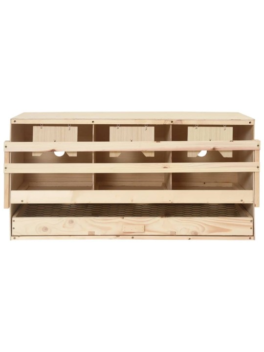 Snáškové hnízdo 3 boxy 72 x 33 x 38 cm masivní borové dřevo