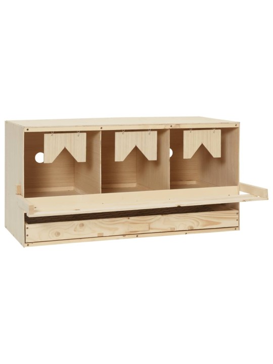 Snáškové hnízdo 3 boxy 72 x 33 x 38 cm masivní borové dřevo