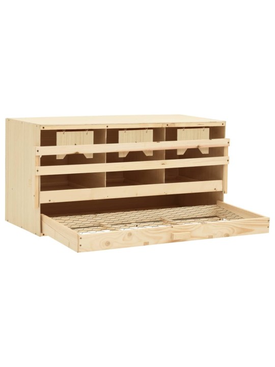 Snáškové hnízdo 3 boxy 72 x 33 x 38 cm masivní borové dřevo