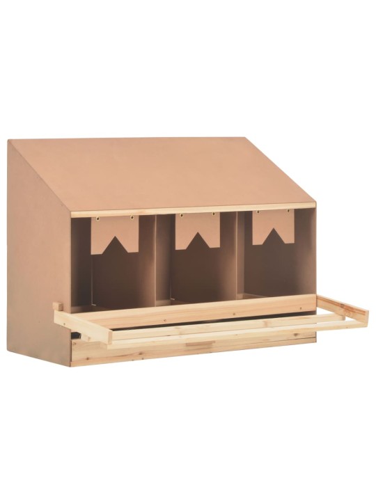 Snáškové hnízdo 3 boxy 93 x 40 x 65 cm masivní borovice