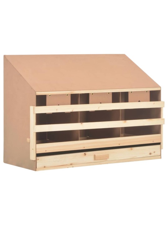 Snáškové hnízdo 3 boxy 93 x 40 x 65 cm masivní borovice