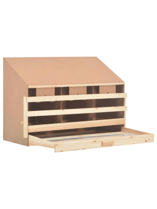 Snáškové hnízdo 3 boxy 93 x 40 x 65 cm masivní borovice