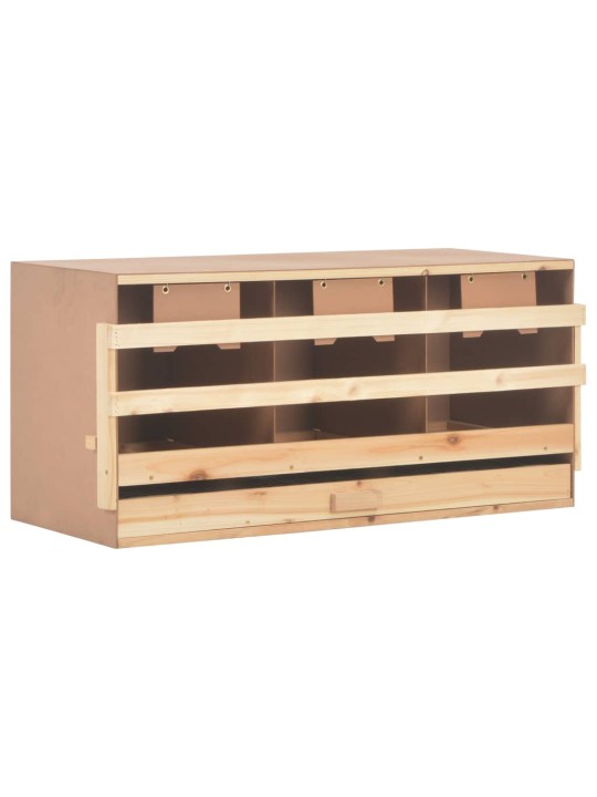 Snáškové hnízdo 3 boxy 96 x 40 x 45 cm masivní borovice