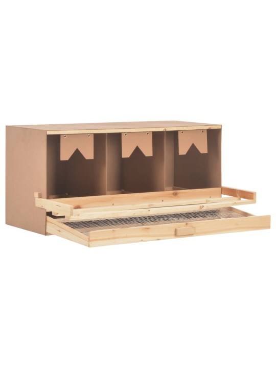 Snáškové hnízdo 3 boxy 96 x 40 x 45 cm masivní borovice