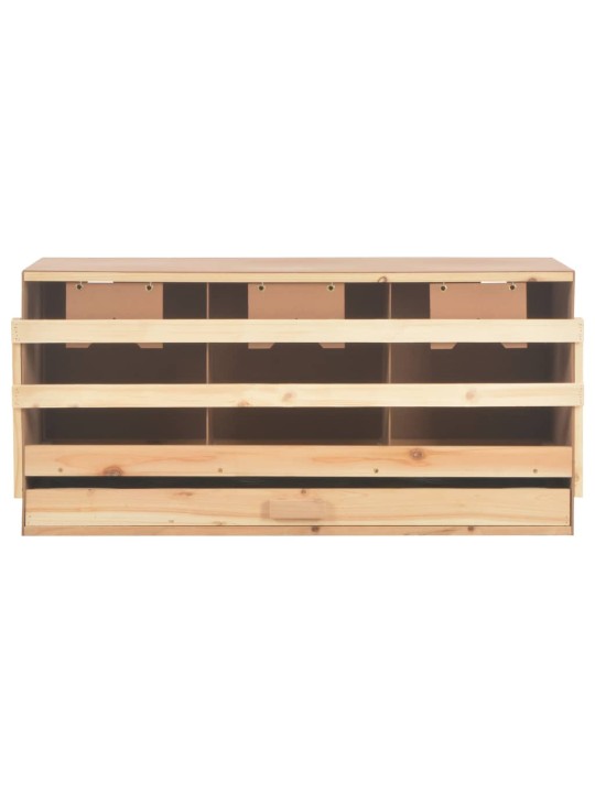 Snáškové hnízdo 3 boxy 96 x 40 x 45 cm masivní borovice