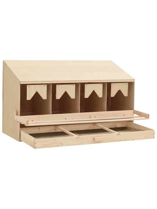 Snáškové hnízdo 4 boxy 106 x 40 x 59 cm masivní borové dřevo