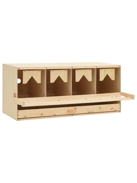 Snáškové hnízdo 4 boxy 106 x 40 x 45 cm masivní borové dřevo