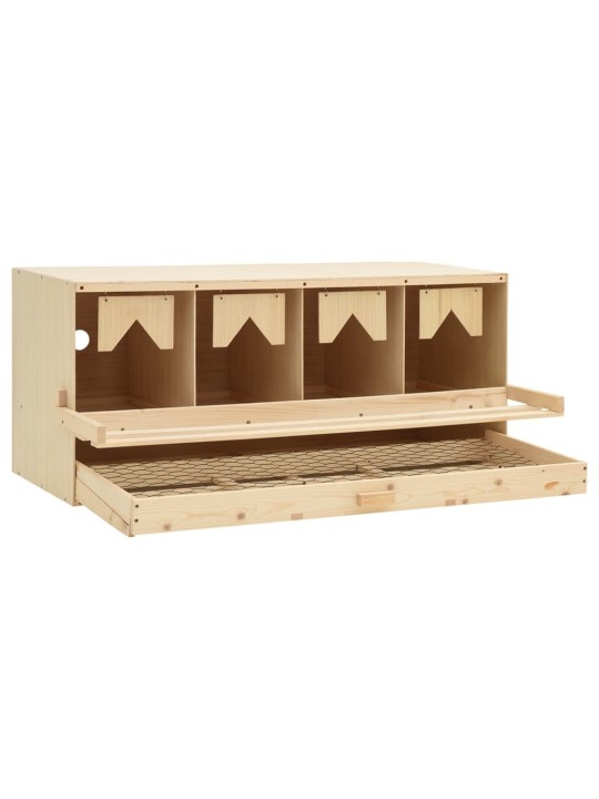 Snáškové hnízdo 4 boxy 106 x 40 x 45 cm masivní borové dřevo
