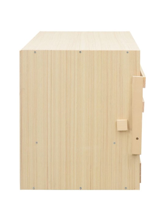 Snáškové hnízdo 4 boxy 106 x 40 x 45 cm masivní borové dřevo
