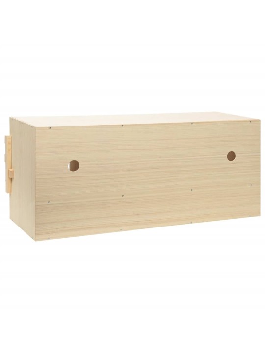 Snáškové hnízdo 4 boxy 106 x 40 x 45 cm masivní borové dřevo