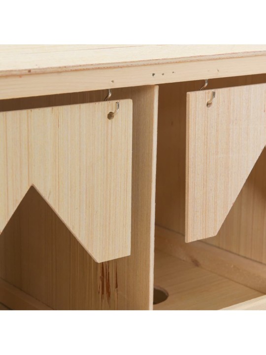 Snáškové hnízdo 4 boxy 106 x 40 x 45 cm masivní borové dřevo
