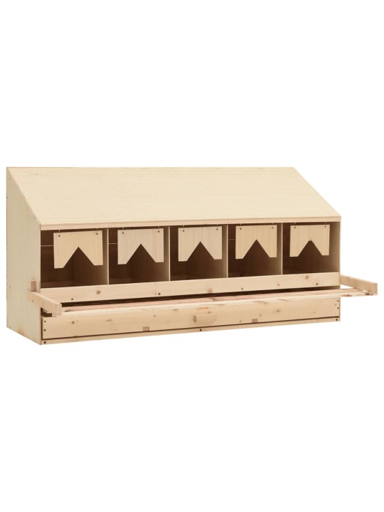 Snáškové hnízdo 5 boxů 117 x 33 x 54 cm masivní borové dřevo