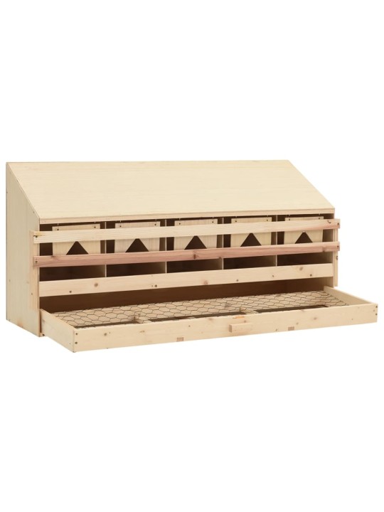 Snáškové hnízdo 5 boxů 117 x 33 x 54 cm masivní borové dřevo