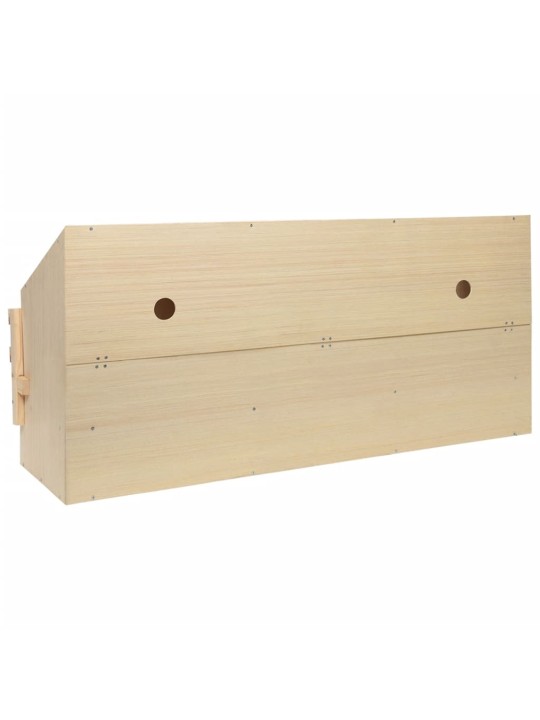 Snáškové hnízdo 5 boxů 117 x 33 x 54 cm masivní borové dřevo