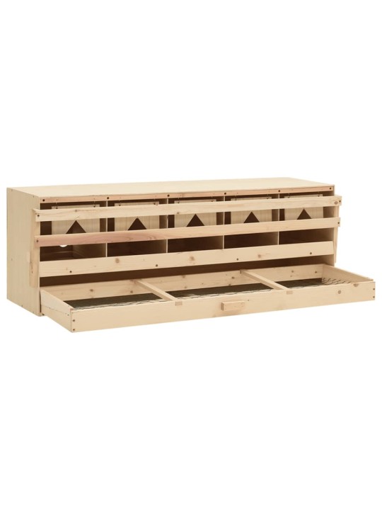 Snáškové hnízdo 5 boxů 117 x 33 x 38 cm masivní borové dřevo