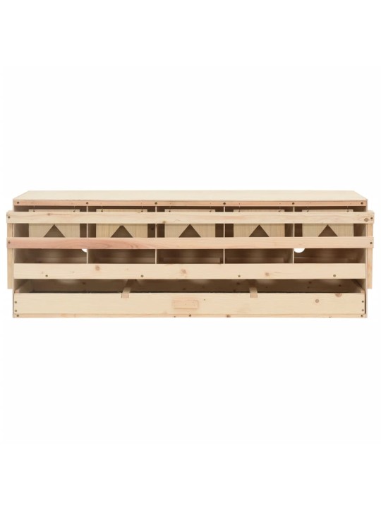 Snáškové hnízdo 5 boxů 117 x 33 x 38 cm masivní borové dřevo