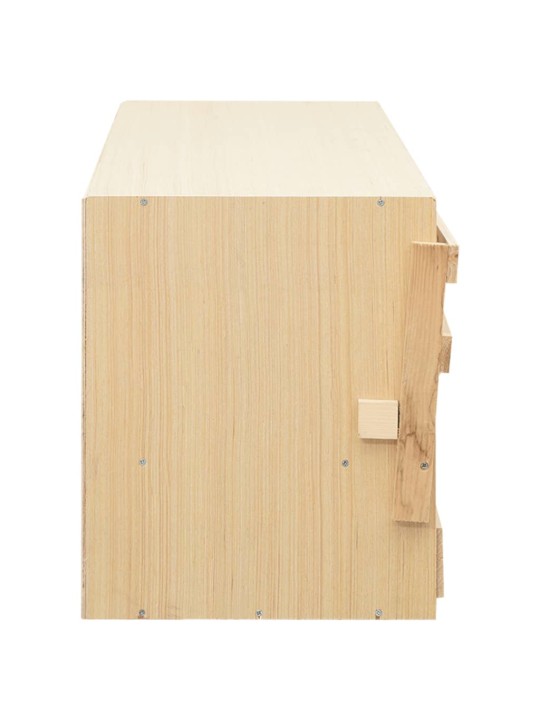 Snáškové hnízdo 5 boxů 117 x 33 x 38 cm masivní borové dřevo