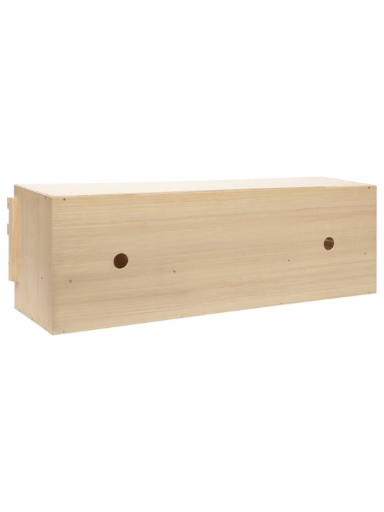 Snáškové hnízdo 5 boxů 117 x 33 x 38 cm masivní borové dřevo