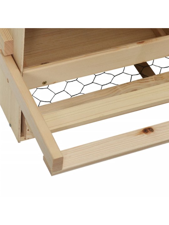 Snáškové hnízdo 5 boxů 117 x 33 x 38 cm masivní borové dřevo