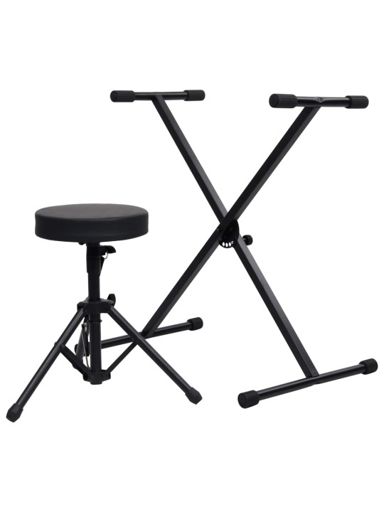 Set stojanu na klávesy a stolička černý