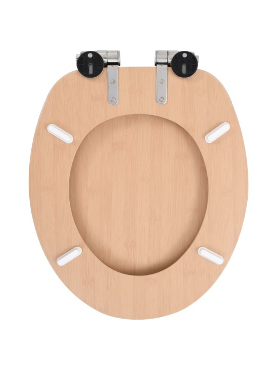 WC sedátko s funkcí pomalého sklápění MDF motiv bambusu