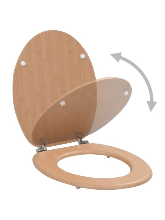 WC sedátko s víkem MDF motiv bambusu