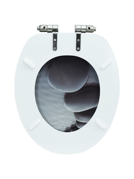 WC sedátko s funkcí pomalého sklápění MDF motiv kamenů