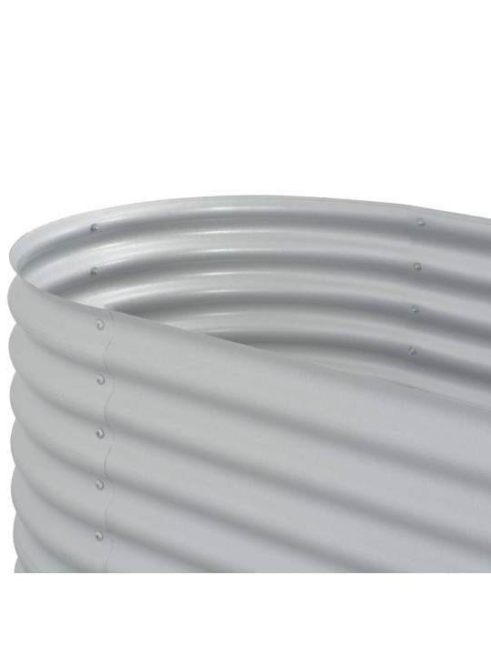 Vyvýšený záhon 320 x 80 x 81 cm pozinkovaná ocel stříbrný