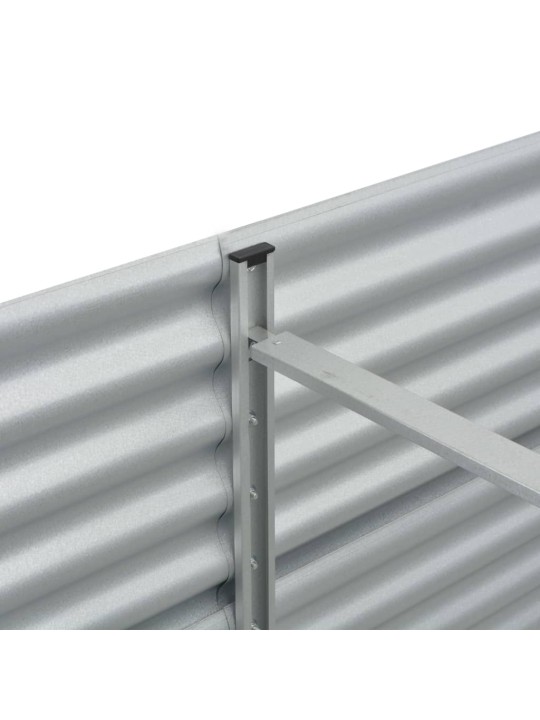 Vyvýšený záhon 320 x 80 x 81 cm pozinkovaná ocel stříbrný