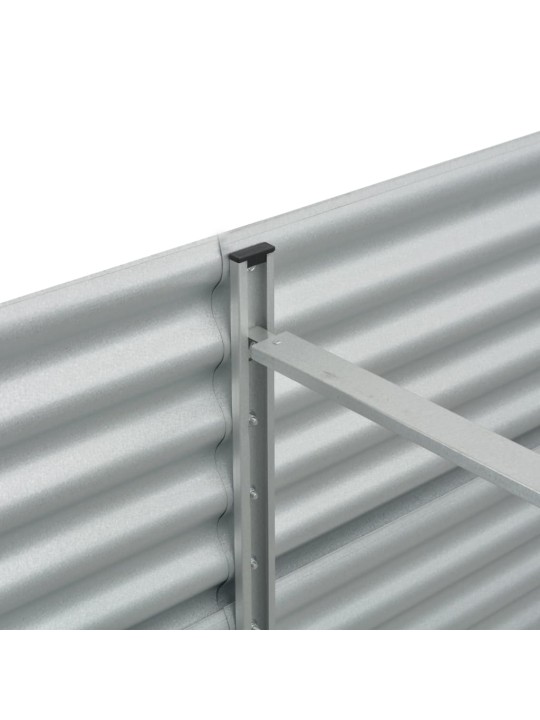 Vyvýšený záhon 240 x 80 x 81 cm pozinkovaná ocel stříbrný